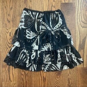 Vintage Black and White Butterfly Skirt